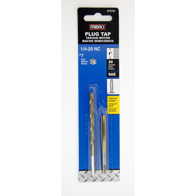 MIBRO 1/4-20 NC Steel Plug Tap