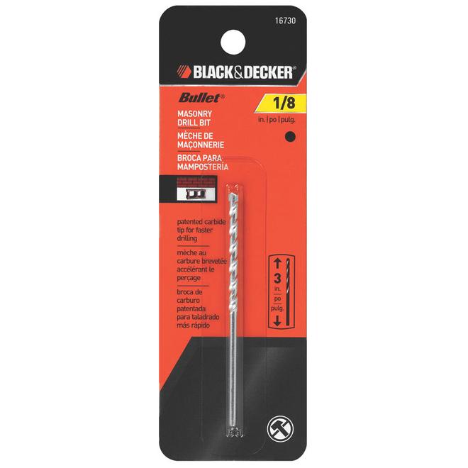 BLACK+DECKER 1/8-in x 3-in Fire Storm Rotary Masonry Bit
