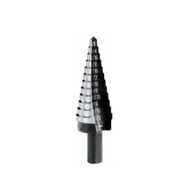 IRWIN Unibit Fractional Step Drill Bit - #2 1/4-in - Hex Shank - 6 Hole Sizes - Speed Point