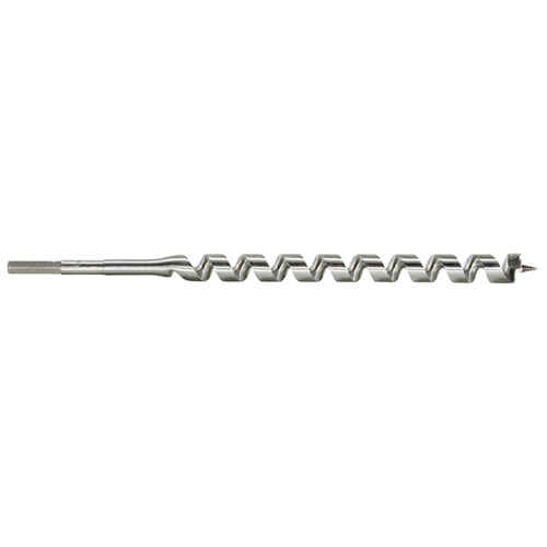 Irwin WeldTec Woodboring Auger Drill Bit - 3/8-in dia x 17-in L - 7/16-in Hex Shank - High Speed Steel