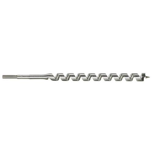 Irwin Woodboring Auger Drill Bit - 1/2-in dia x 12-in L - Hex Shank - High Speed Steel