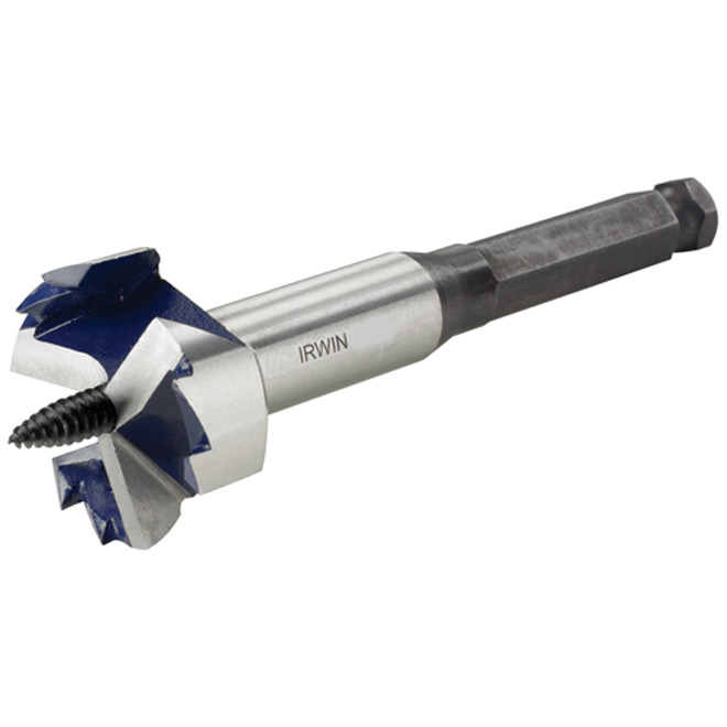Irwin Speedbor Self-Feed Wood Drill Bit - 2-in dia x 5-in L - 7/16-in Hex Shank - Screw Point - Quick Change