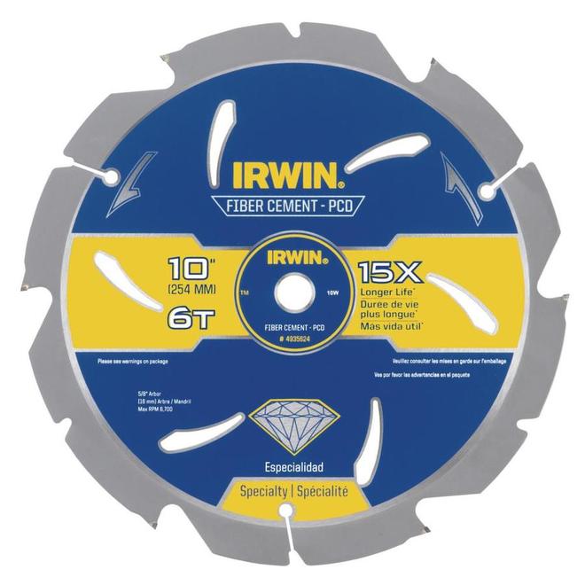 IRWIN Marathon 10-in 6-Tooth Continuous Diamond Circular Saw Blade