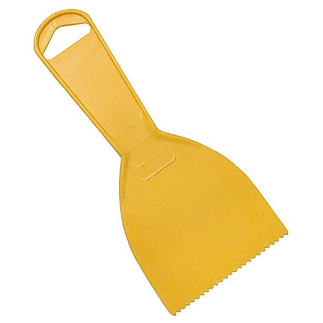 Richard Adhesive Spreader with Saw Teeth - Plastic - Yellow - 3-in W