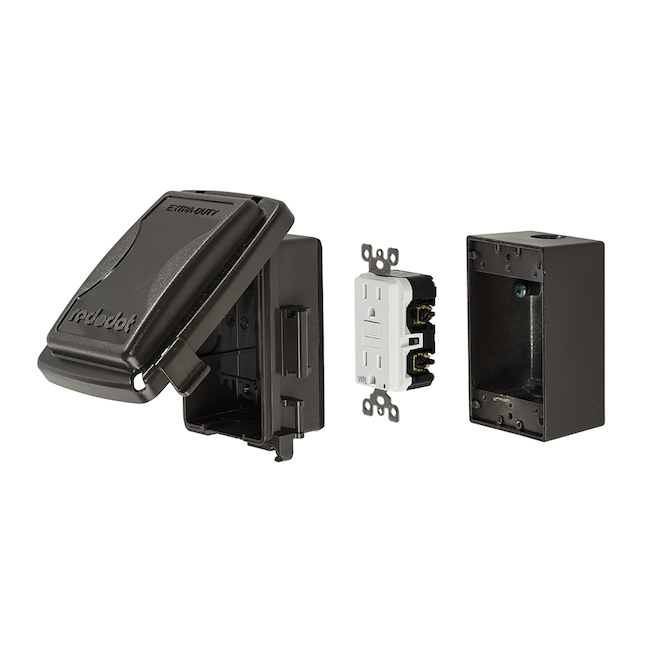Reddot 1-Gang Bronze Metal Weatherproof Rectangle Indoor or Outdoor Electrical Box