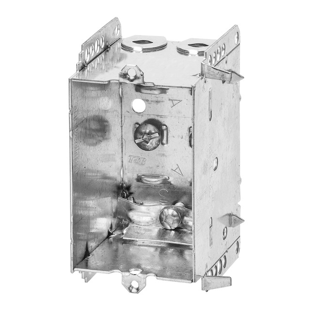 Iberville Device Boxes in Steel 3 x 2 x 2 1/2-in with Positioning Tabs - Pack of 6
