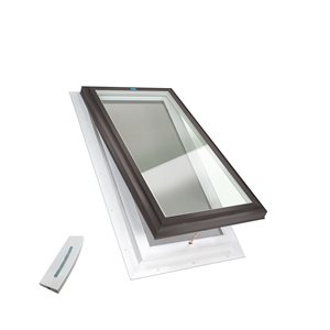Columbia Triple Glazed Clear 22.5 x 34.5 Self Flashing Deluxe Electric Venting Glass Skylight