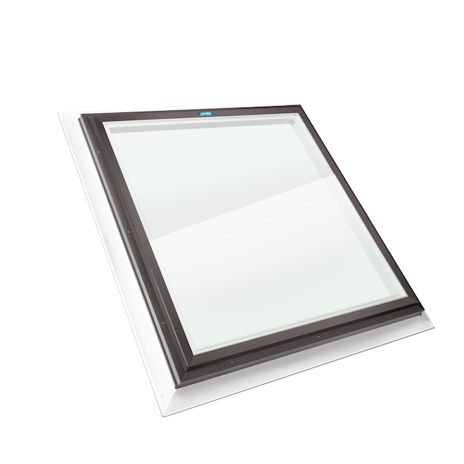Columbia Double Glazed Clear 22.5-in x 22.5-in Self Flashing Fixed Skylight - Brown