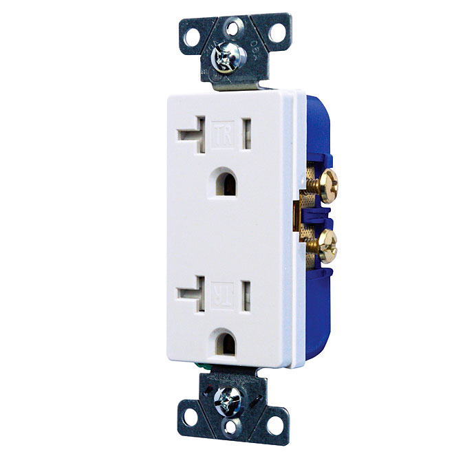 Eaton Decorator Duplex Receptacle Outlet - 20-Amp - 125-Volt - Tamper Resistant