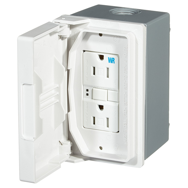 GFCI Weather Box - 15A 125V - White