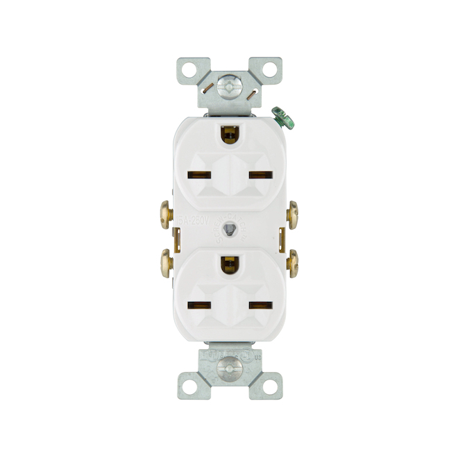 Eaton White 15-Amp Duplex Receptacle Outlet (1-Pack)