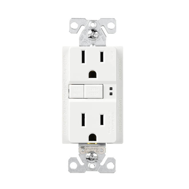 Eaton Double Electrical Outlet OBC AF/GF 15A 125V - White