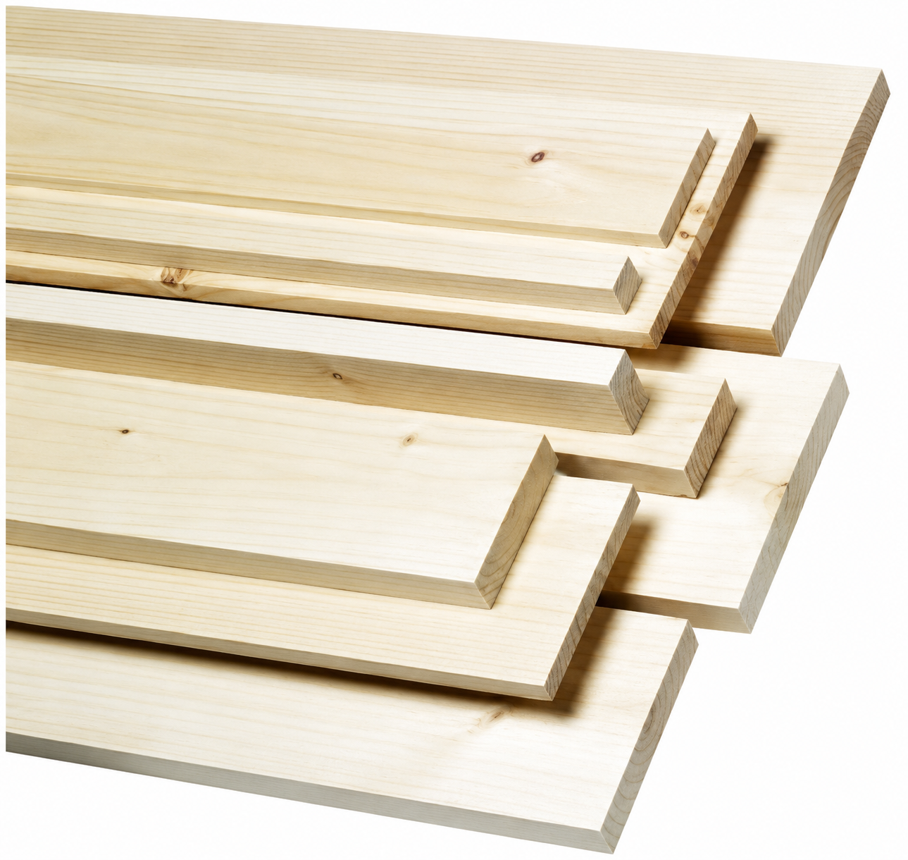 Metrie Knotty White Pine Lumber - S4S - Natural - 8-ft L x 10-in W x 1-in T