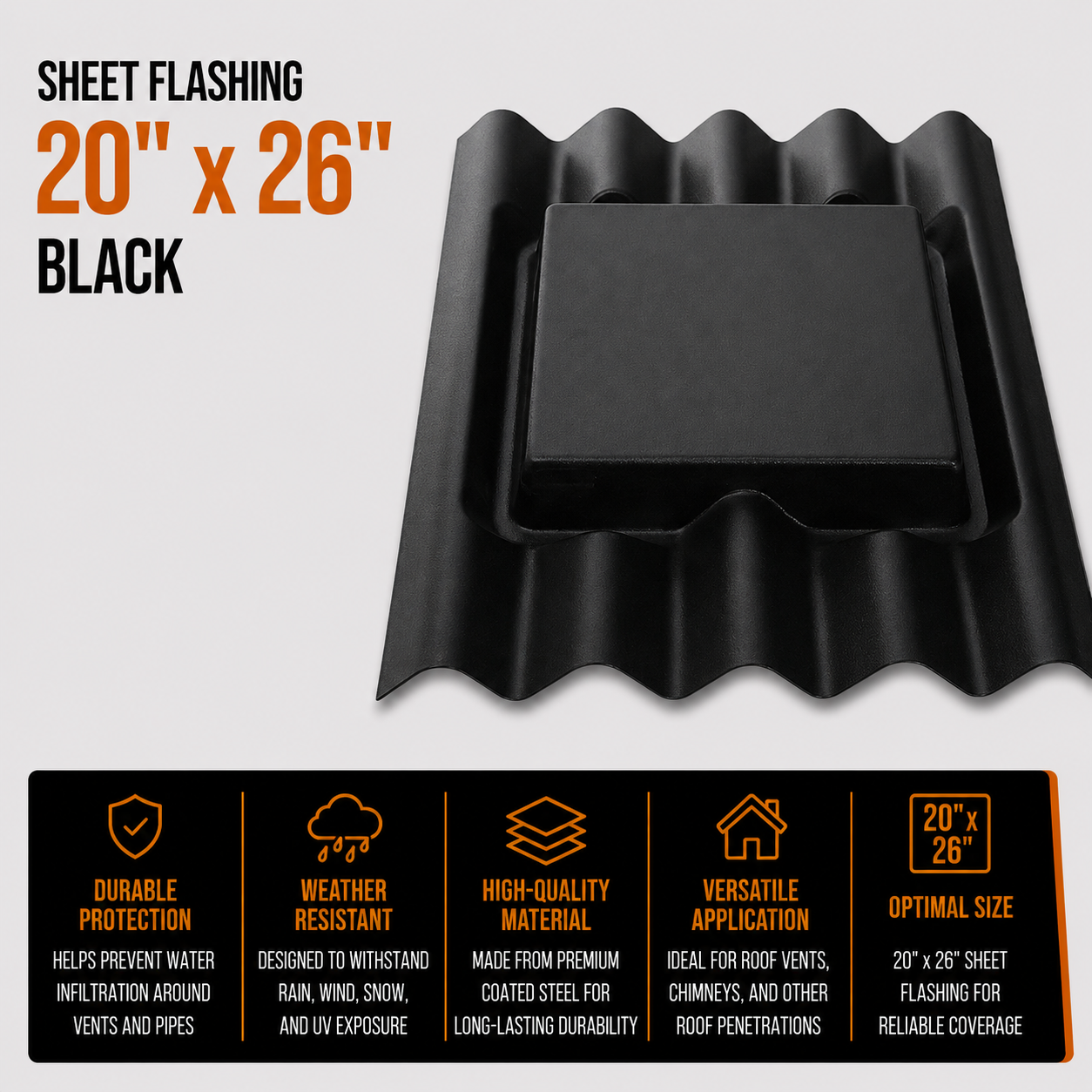 Sheet Flashing 20 x 26 - Black