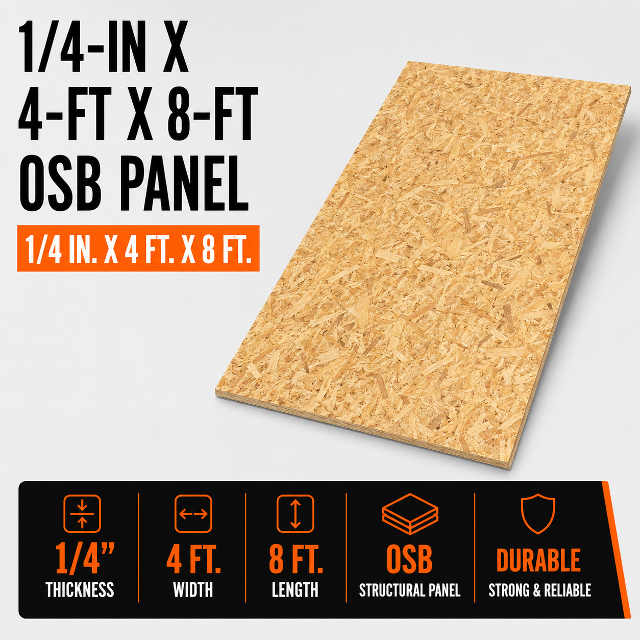 1/4-in x 4-ft x 8-ft OSB Panel