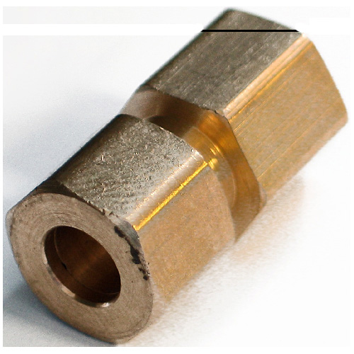 Flare Coupling - Brass - 1/4" x 1/4" - Tube x Female FL