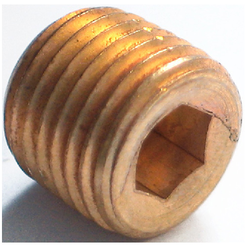 Sioux Chief Allen Head Plug - Brass - Male Threaded - 1/4-in dia