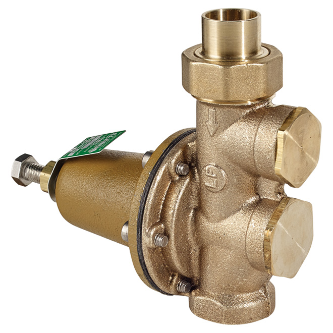 3/4" x 3/4" Lead Free Brass Water Pressure Reducing Valve