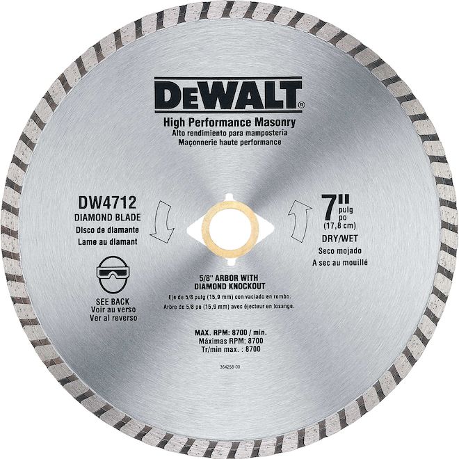 DEWALT High Performance Diamond Blade for Circular Saws - 7-in