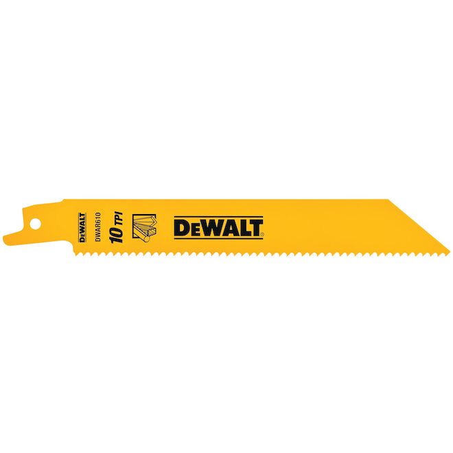 DEWALT Reciprocating Saw Blades - 6-in L - 10 TPI - 5 Per Pack