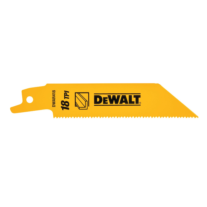 DEWALT Reciprocating Saw Blades - Bi-Metal - 4-in L - 18 TPI - Straight Back - 5 Per Pack