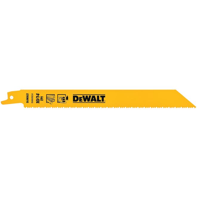 DEWALT General Purpose Reciprocating Saw Blades - 8-in L - 10/14 TPI - 5 Per Pack