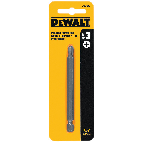 DEWALT Phillips Screwdriver Power Bit Tip - #3 x 3 1/2-in L - Hex Shank - Heat-Treated Steel