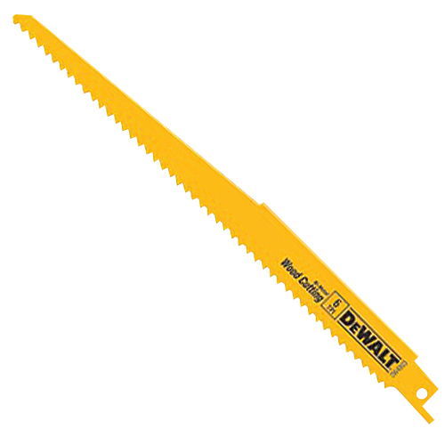 DEWALT Wood Cutting Reciprocating Saw Blades - 9-in L - 6 TPI - Anti-Stick Coating - Bi-Metal