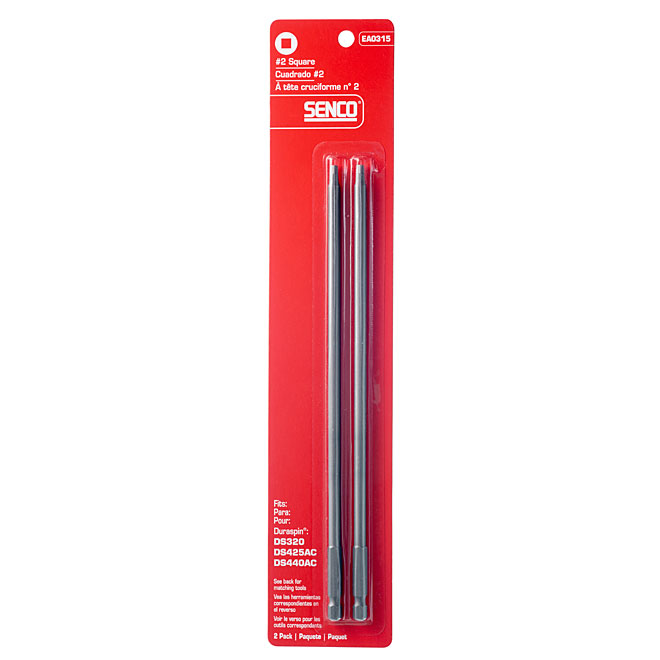Senco Square Drive Bits - #2 8 45/64-in - Carbide - 2 Per Pack