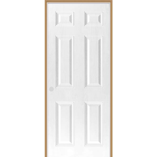 VALU+ White Steel Shed Door 6-Panel and Righthand - 36 x 80 x 4-5/8-in