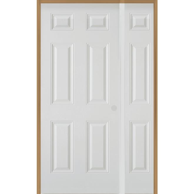 VALU+ White Steel Shed Door 6-Panel and Lefthand - 50 x 80 x 4-5/8-in