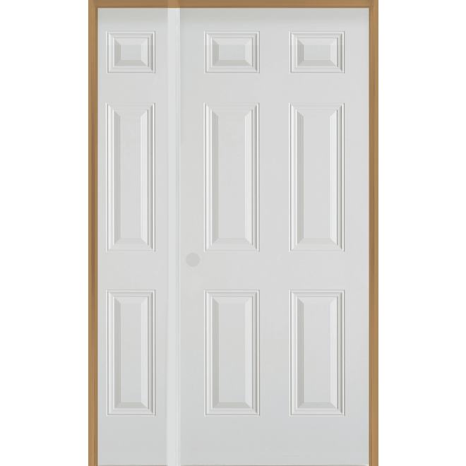 VALU+ White Steel Shed Door 6-Panel and Righthand - 50 x 80 x 4-5/8-in