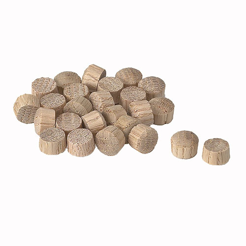 Wolfcraft Round Head Screw Plugs - Oak - Wood - 3/8-in dia - 25-Pack