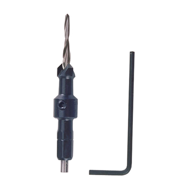 Wolfcraft Screw Setter - #10 - High Speed Steel - Tapered Drill Bit With Adjustable Depth Stop - 1 Per Pack