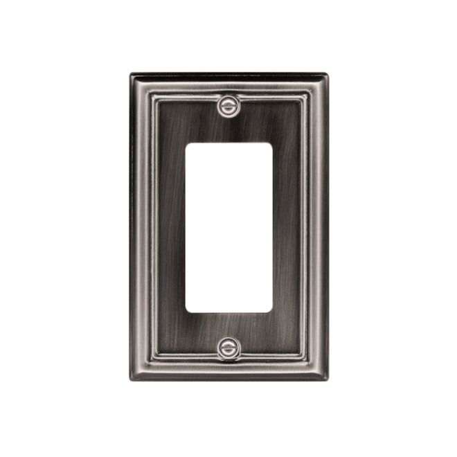 Atron 1-Gang 1-Pack Pewter Decorator Standard Wall Plate