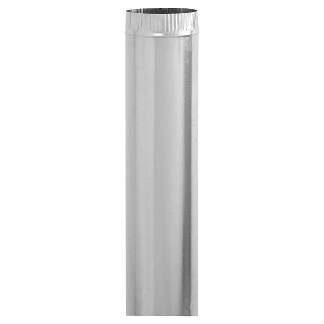 Imperial Round Pipe - 4-in x 60-in - 30-Gauge Galvanized Steel