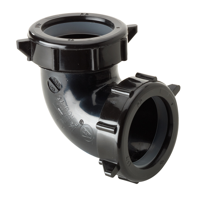 Plumb Pak - 1-Pack - 1 1/2-in - ABS Elbow - 90° - Black