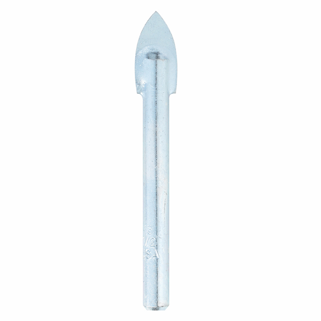 Glass and Tile Drill Bit - 1/2-in - Silver - Carbide Tip