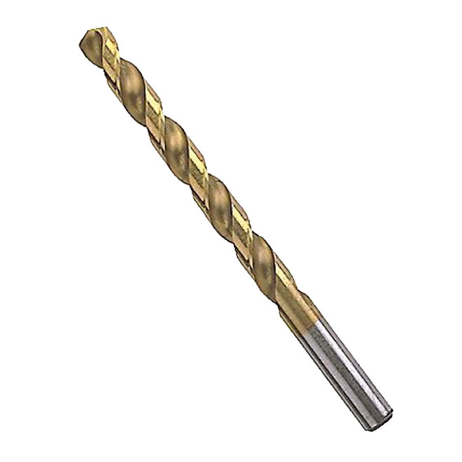 Bosch Titanium-Coated Twist Drill Bit - 1/2-in dia x 6-in L - 3-Flat Shank - 135° Split Point - Jobber Length