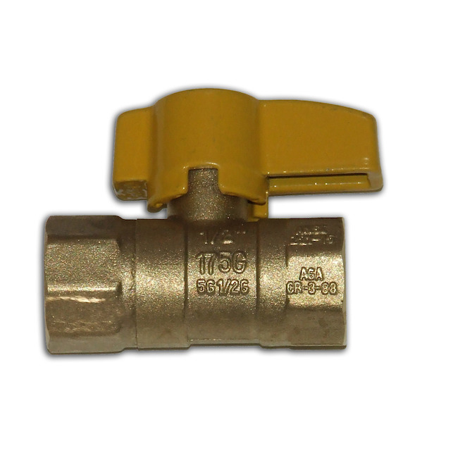 Ball Valve for Gas - Brass - 1/2" - 600 PSI