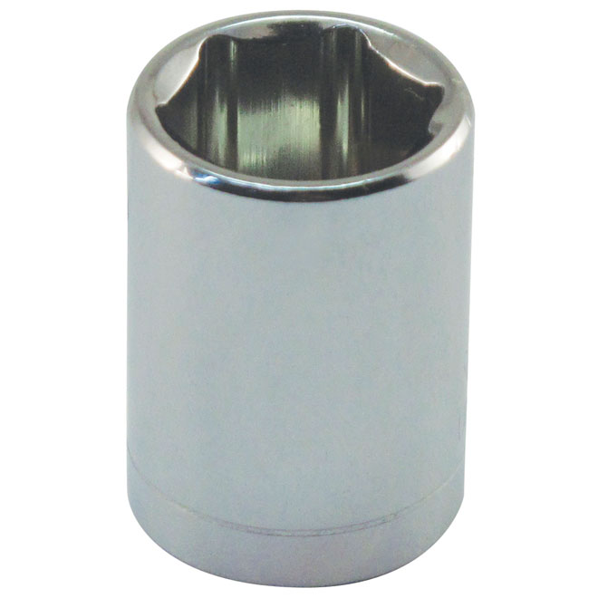 Unitool Regular Socket - Chrome Finish - Steel - 1/4-in Drive x 9/32-in W - 1 Per Pack
