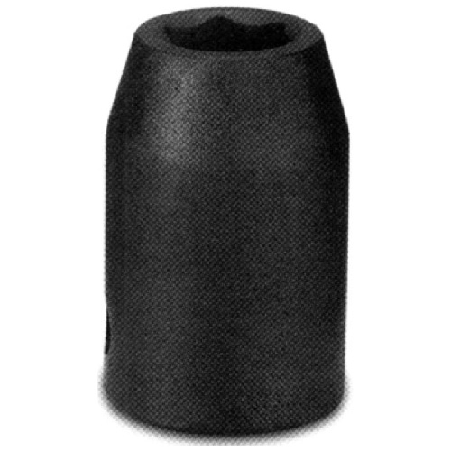 Unitool Regular Impact Socket - Black - Steel - 1/2-in Drive x 3/8-in W