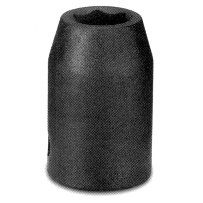 Unitool Regular Impact Socket - Black - Steel - 1/2-in Drive x 10-mm W