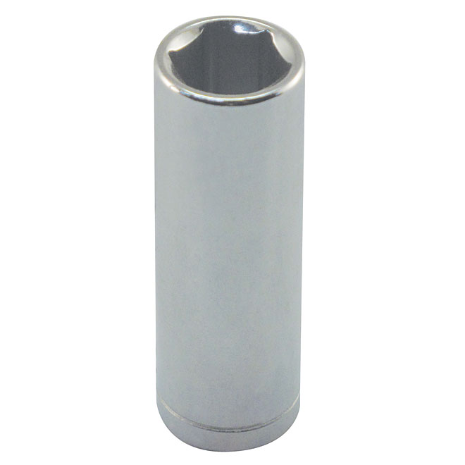 Unitool Deep Socket - Chrome Finish - Steel - 1/4-in Drive x 11/32-in W - 1 Per Pack
