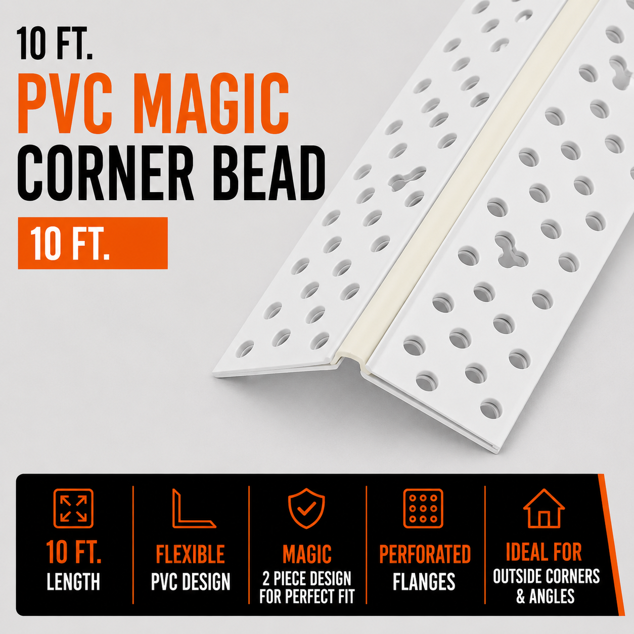 10 ft. PVC Magic Corner Bead