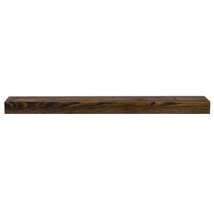 Dogberry Collections Textured Floating Timber Shelf 24 x 7 x 3-in - Dark Chocolate