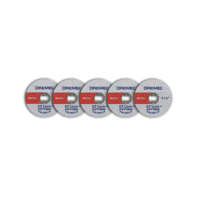 Dremel EZ Lock Cut-Off Wheels - 1 1/2-in - Fibreglass Reinforced - Pack of 5