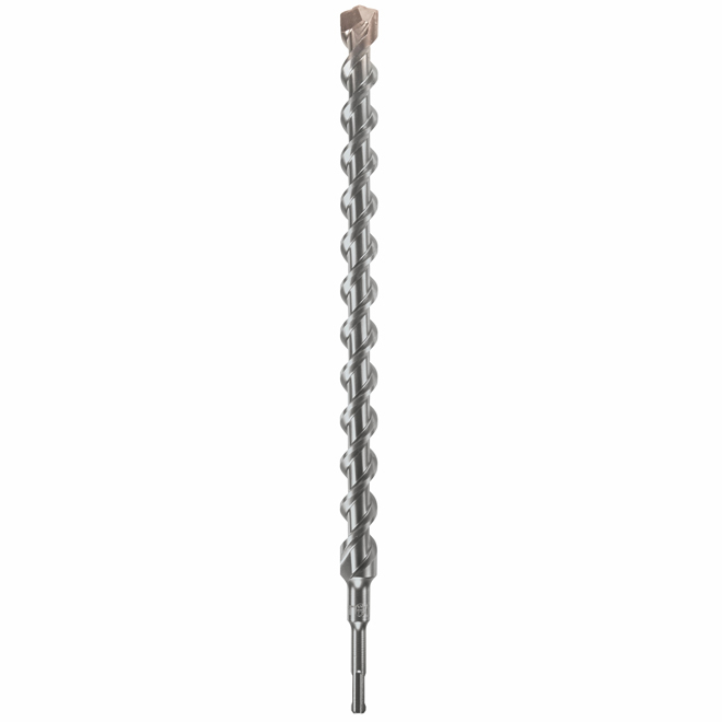 Bosch SDS-plus Bulldog Masonry Rotary Hammer Bit - 7/8-in Dia x 18-in L - Centric Tip - 4-Flute Design - Carbide-Tipped