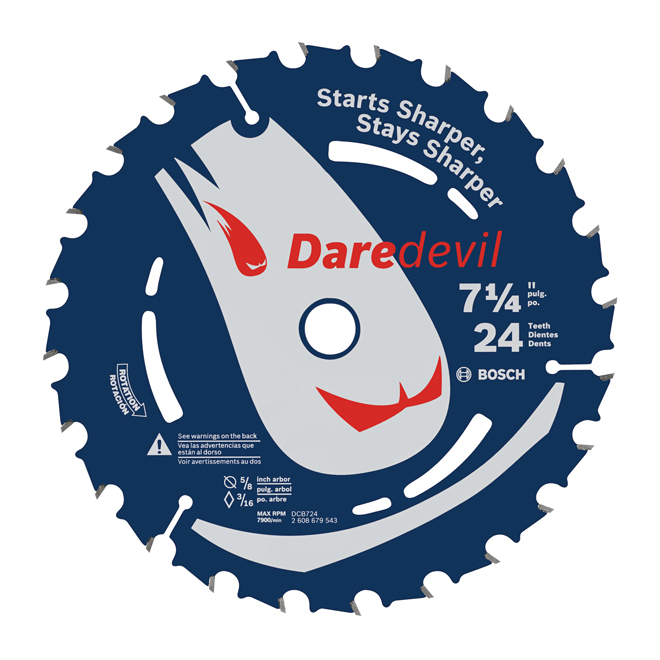 Bosch Circular Saw Blade - Carbide - 24-Teeth - 7 1/4-in dia
