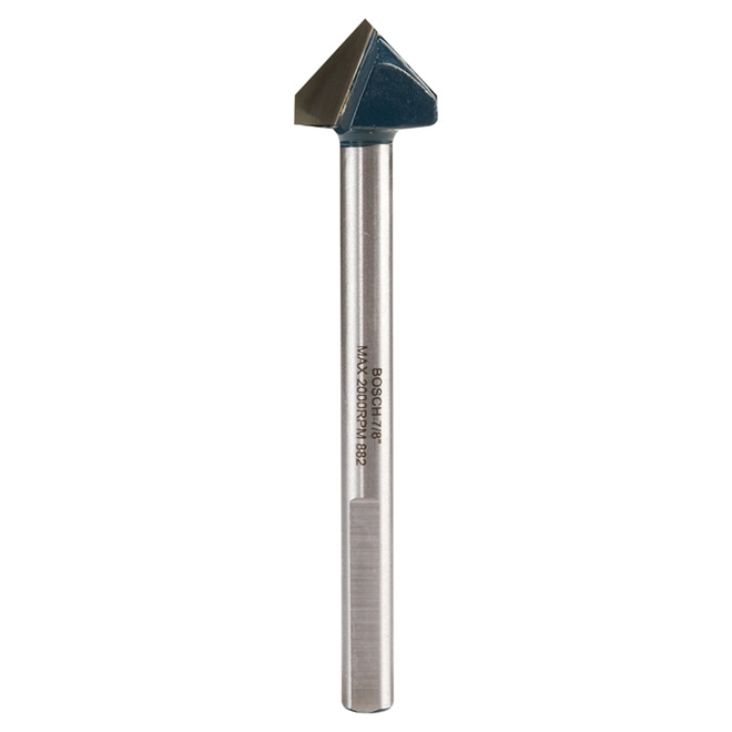 Bosch Glass and Tile Drill Bit - 7/8-in dia x 4-in L - 3-Flat Shank - Carbide Tip